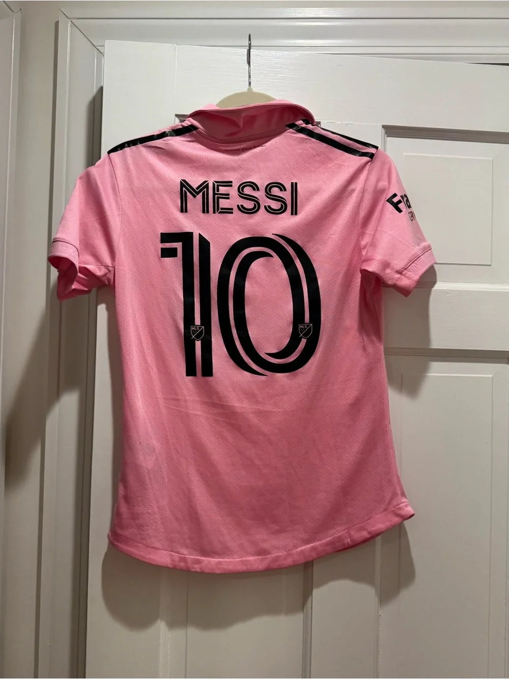 Messi Adidas Inter Miami Pink Soccer Jersey with XBT0 Sponsor